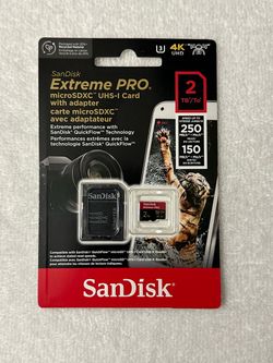 Sealed New SanDisk 2TB Extreme PRO SD Card