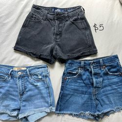 Levi’s & Hollister Shorts  (size 23/00)