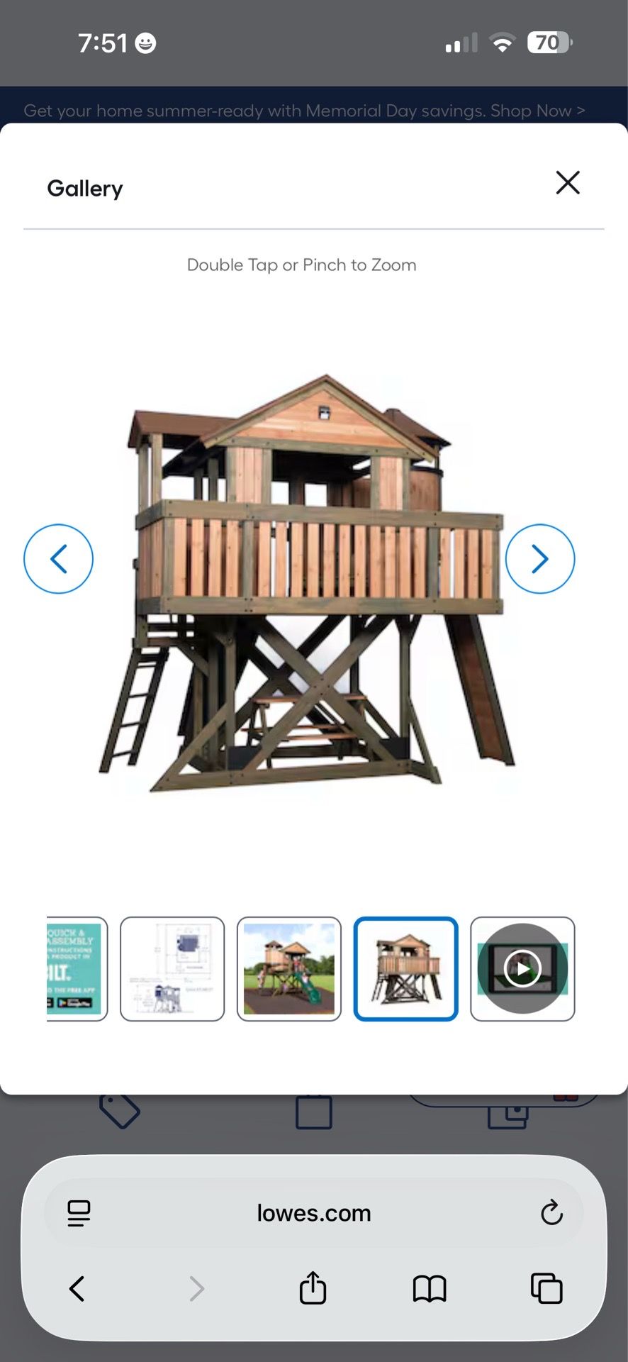 Backyard Discovery Cedar Play set Playset Swingset Swing Set