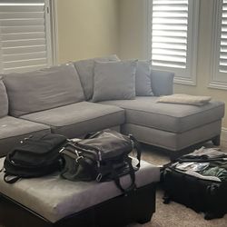 Sectional & Leather Ottoman