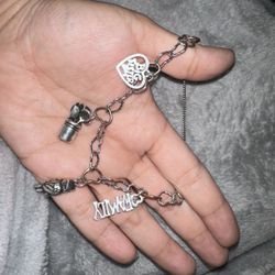 Twisted Heart Charm Bracelet 