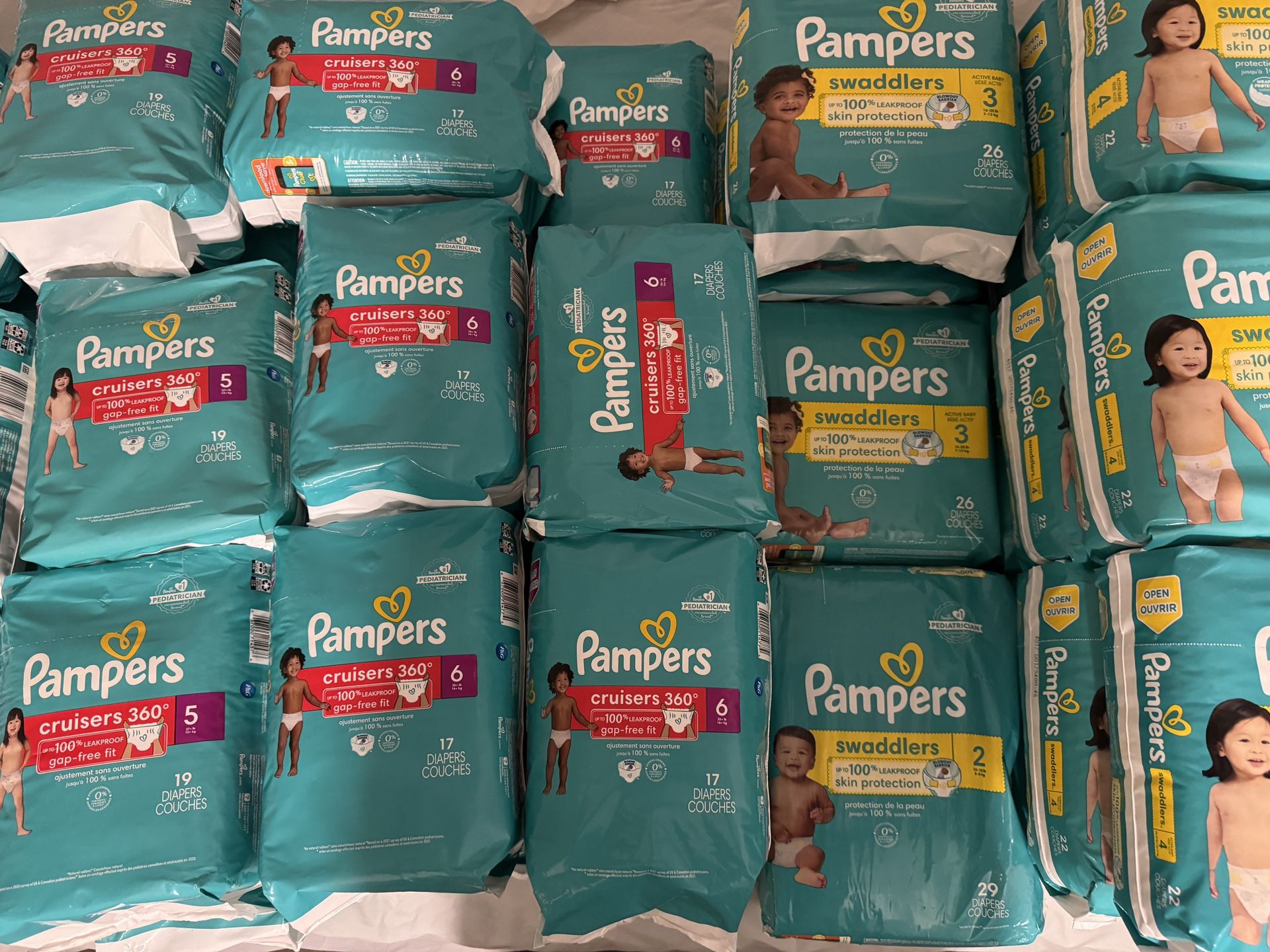 Pampers Swaddlers, Cruisers, and Swim Pants 