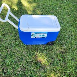 Ice Cooler 38 Quart Rolling Ice Chest