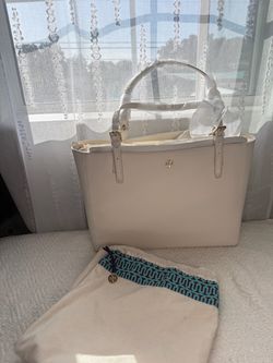 Brand New Tory Burch White Tote Bag