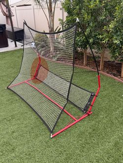 2-in-1 Outdoor Soccer Rebounder with Easy Setup Team Practice Passing Solo Training