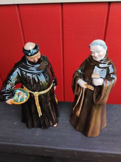 Royal Doulton figurine, "The Jovial Monk" and Coalport figurine  "Monk From Lilleshall  Abbey"