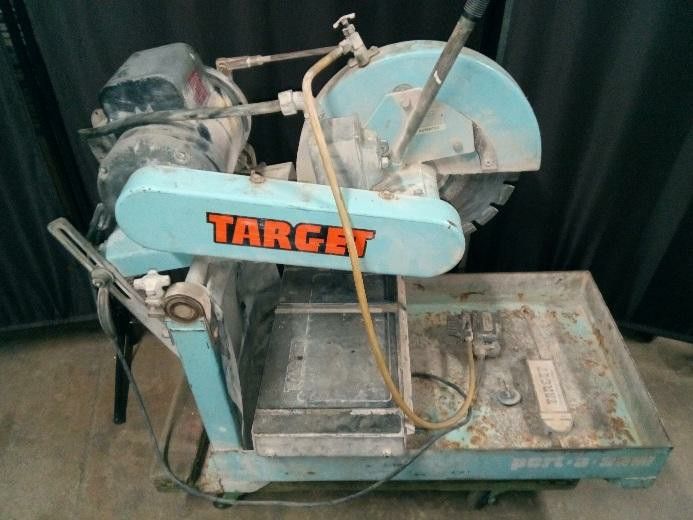 Target Masonry Saw Port-A-Saw Wet Saw 14" Blade 2 HP Concrete Blocks Bricks
