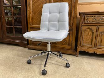 Light Blue Upholstered Office Chair