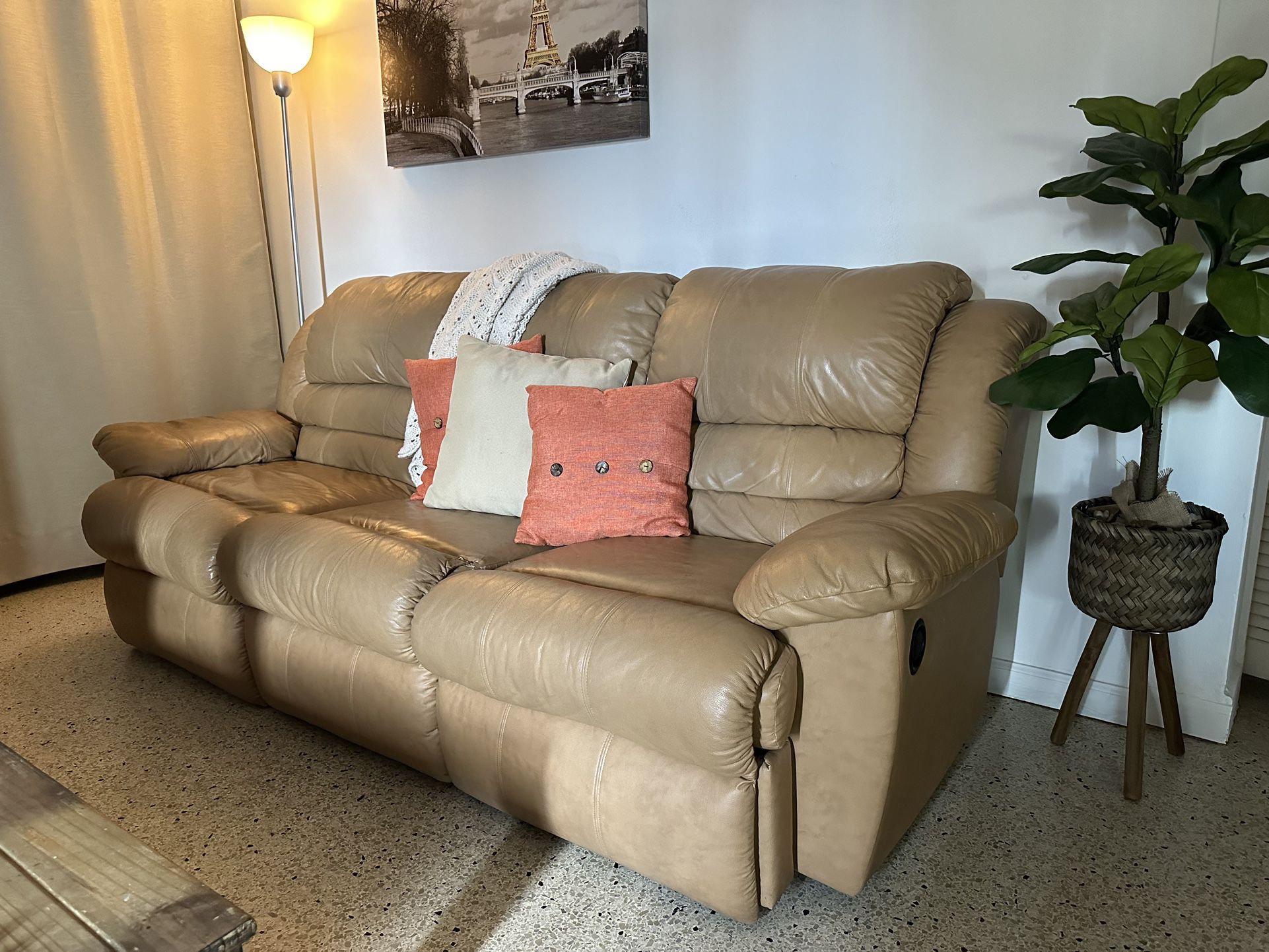 FREE Leather Couch and Loveseat, Sofa