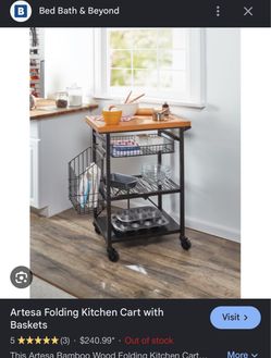 Artesa folding kitchen cart