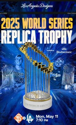 2025 Dodgers replica World Series Championship Trophy