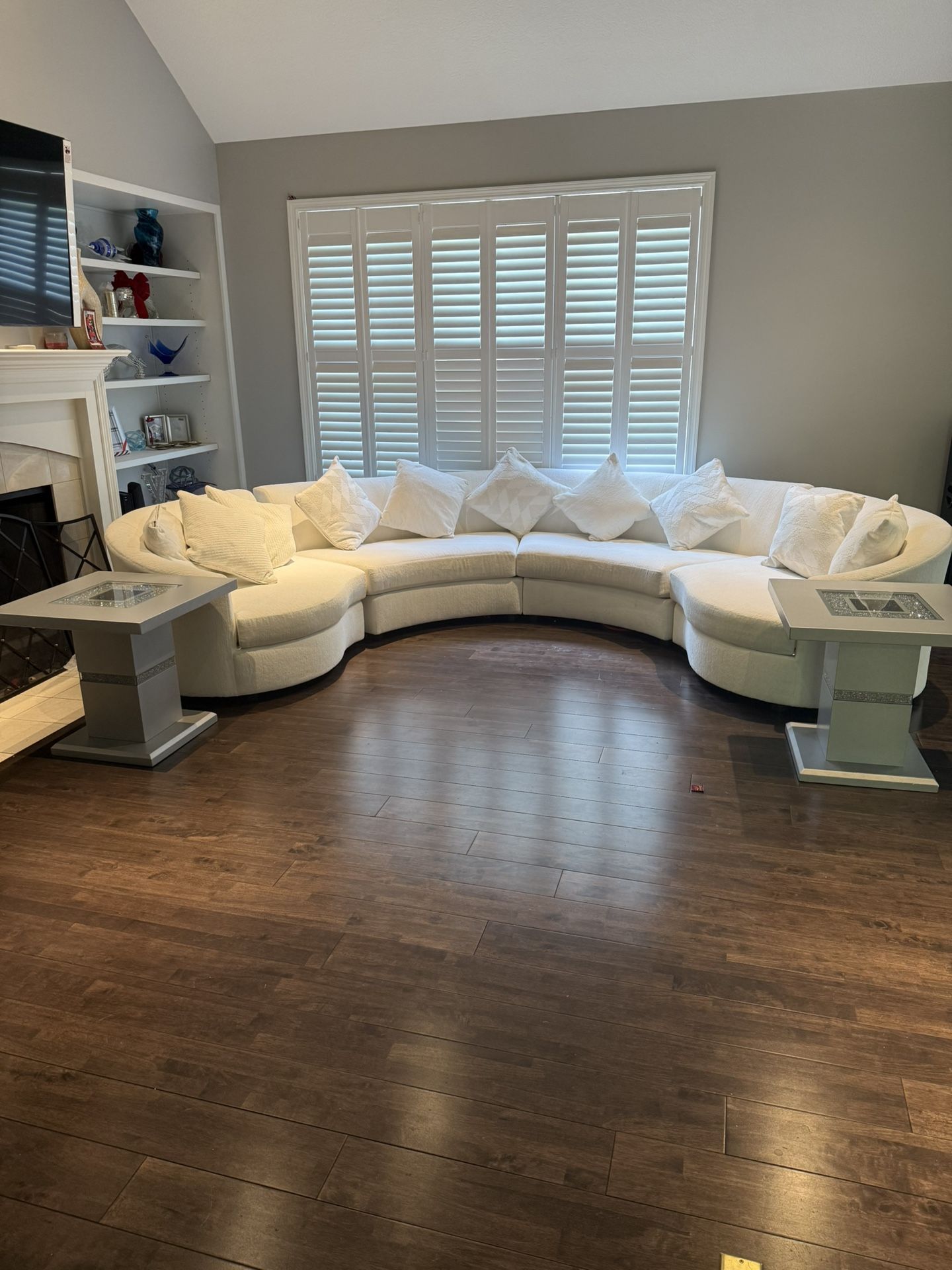 Sectional Couch And 3pcs Table Set