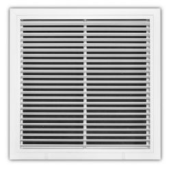 20 in. X 20 in. Aluminum Fixed Bar Return Air Filter Grille in White