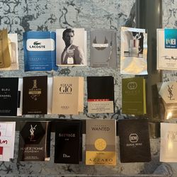 Men’s Cologne Sample Vial Lot Of 18 Luxury Designer 