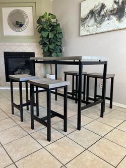 Modern kitchen height table with 4 seats