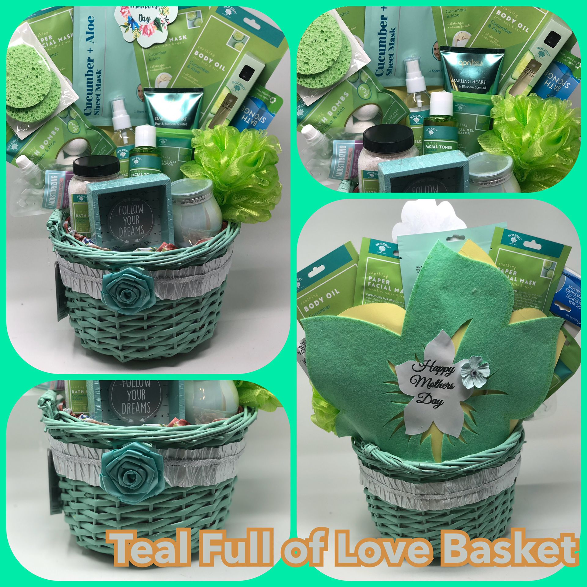 Mother’s Day Teal Full of Love Spa Basket