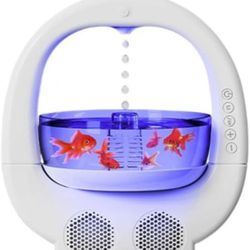 Wonderlit Oasis 4 in 1 Anti Gravity Air Humidifier with with Fish Tank and Bluetooth speakers - A beautiful modern and elegant piece in your room.