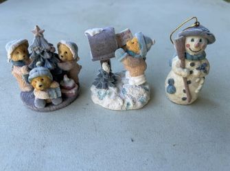 3 Inch Flocked Holiday Figurines