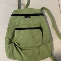 Kate Spade Suede Like Green Backpack 