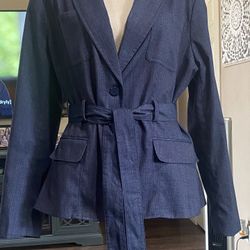 New York & Company (7th Avenue) Women’s Tie Front Blazer Size XL