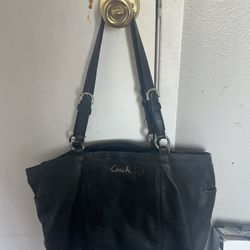 Black Coach East West Gallery Tote Bag/Purse