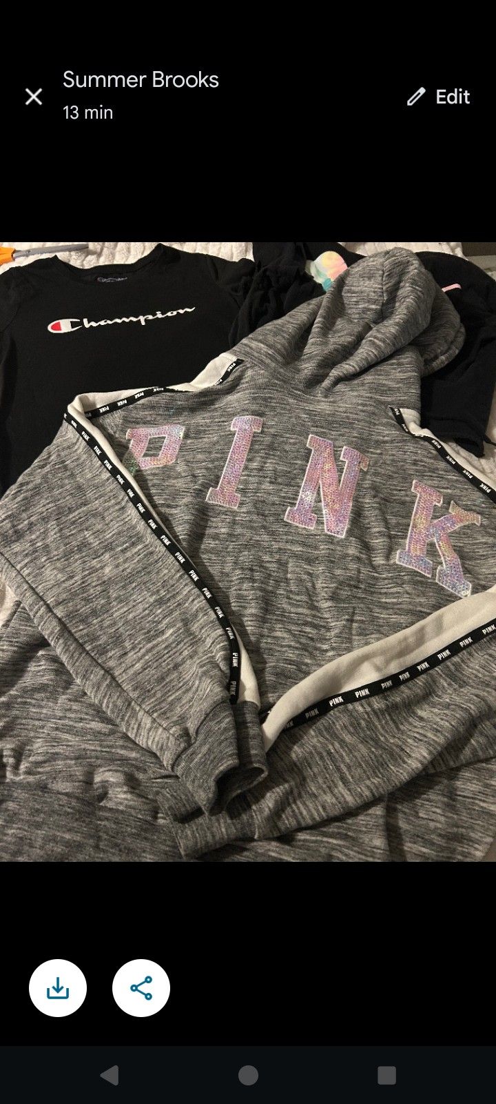 Victoria's Secret / Pink. 1 Hoodie, Crop Top ,And Champion Hoodie X small