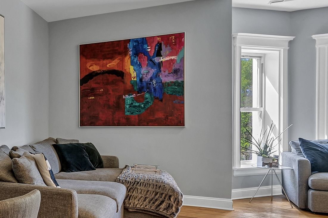 Custom Framed Michelle Andrea Original 48x48 Inch Oversized Art