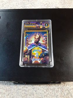 Kobe Bryant 2024 Slab Gold Cracked Ice REFRACTOR Original Art Novelty Card 