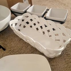  Ceramic Rectangle  Bread Basket 