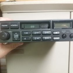 New old stock car radio with cassette player
