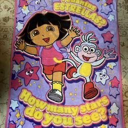 Y2K Dora The Explorer & Boots Plush Blanket