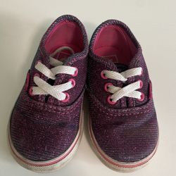 Toddler Pink Purple Shimmer Vans 
