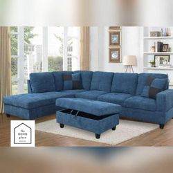 Brand New Sectional 2pc With FREE Ottoman Ready For Delivery 🚚 