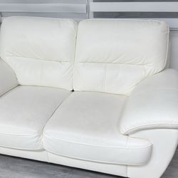 2 white sofa.