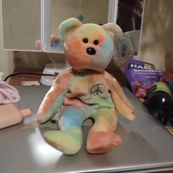 Ty Beanie Babies Peace The Bear