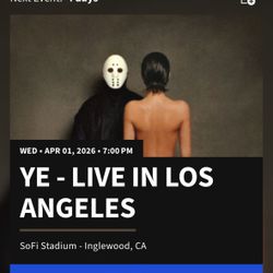 Kanye West Night 1 / 2 Tickets Available 