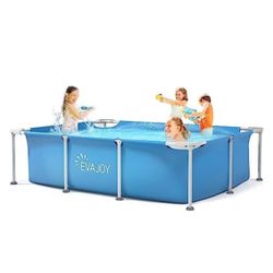 EVAJOY 85"x23"x59" Metal Frame Swimming Pool