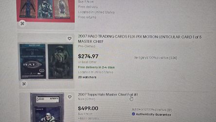 2007 Halo Trading Card Flix Pix Motion Master Chief