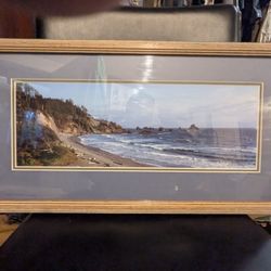 Gorgeous Signed Oregon Coast Professional Photograph Matted And Framed 