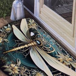 Dragonfly Doormat. Washable 
