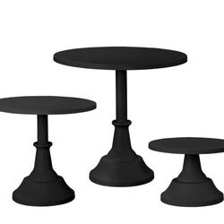 3-PCS Black Cake Stand Set  
