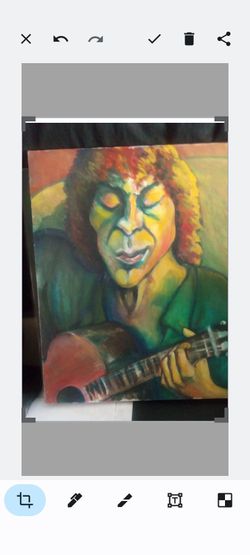 Carlos Santana oil painting