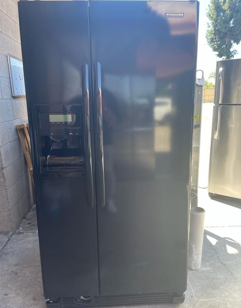 KitchenAid Side By Side Black Fridge