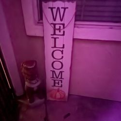 Welcome Sign Fall Autumn