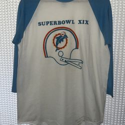 Vintage 80’s Miami Dolphins superbowl tee 