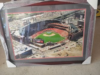 Beautiful framed with mat Busch Stadium