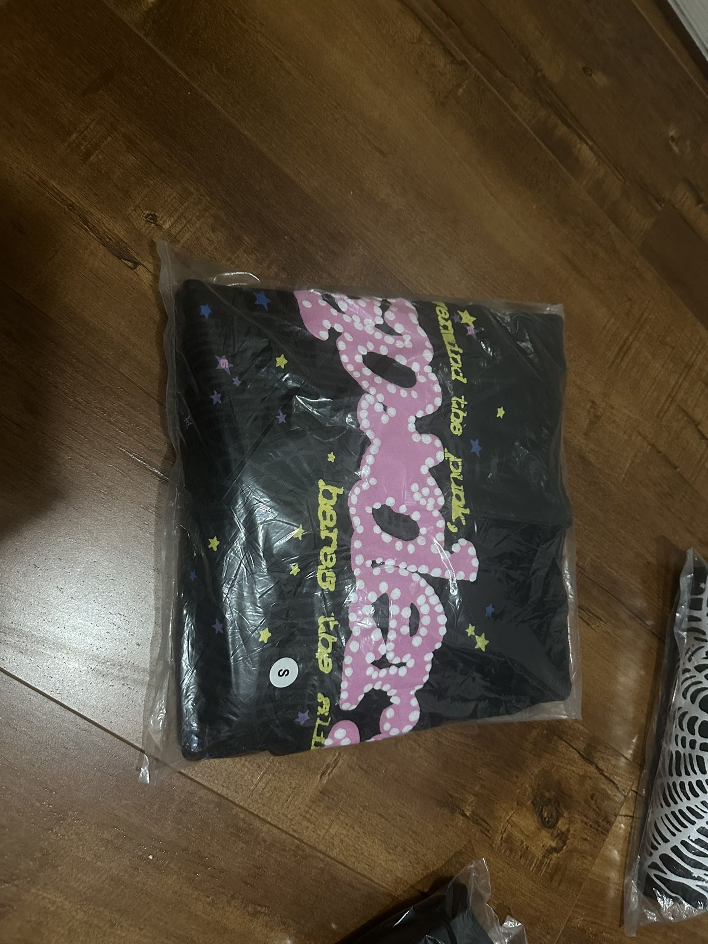 Sp5der P*nk Hoodie V2 Black