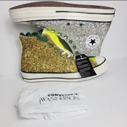 J.W. Anderson Converse Chuck Taylor High Top Sneakers Unisex M-10.5 W-12.5 
GLITTER EXPLOSION!
unisex 
mens size 10.5
woman's size 12.5