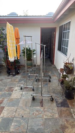 Heavy duty foldable metal clothing racks