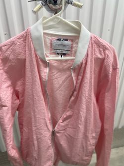 Denim & Flower Pink Seersucker Bomber Jacket